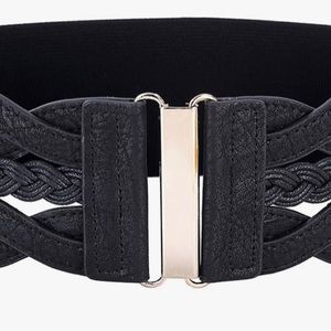 Worren"g Vintage E lactic Bet Stethy R etro Wide Waist Cinch Belt